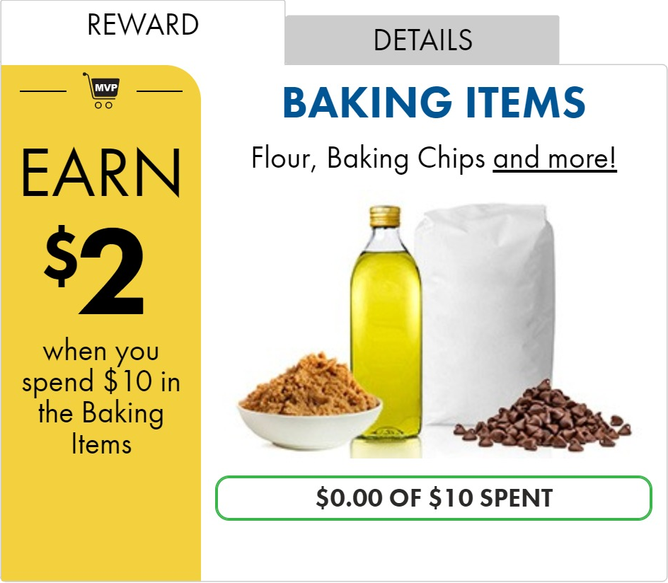 REWARD - EARN $2 when you spend $10 in Baking Items