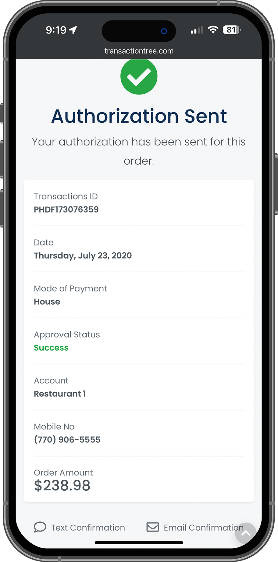 authorize-house-account - TransactionTree - TransactionTree